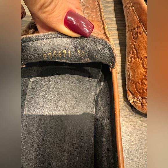 Authentic Pre-Owned Gucci Brown Monogram Flats- Size 39.5 - Picture 6 of 10